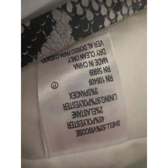 Antonio Melani Dress 12 Gray Stretch Python Belt Sleeveless Career Church - Picture 12 of 12